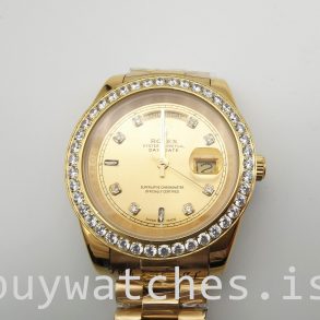 Rolex Day-Date 128348rbr 36 mm Gold mit Diamanten Unisex Automatikuhr