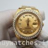 Rolex Day-Date 128348rbr 36 mm Gold mit Diamanten Unisex Automatikuhr
