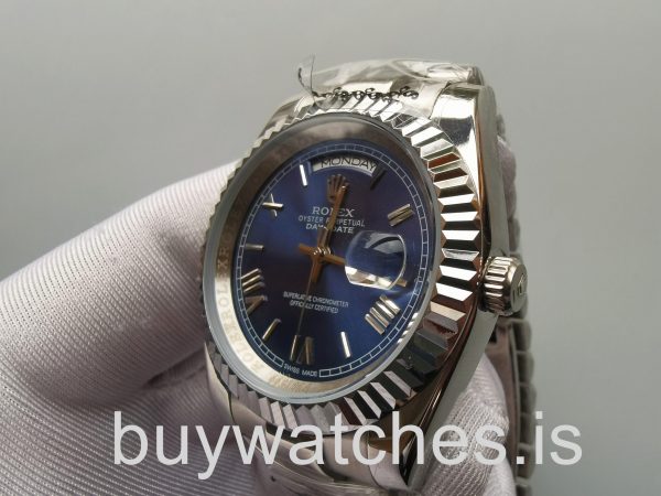 Rolex Day-Date 228239 Herren 40mm Blau 18kt Weißgold Automatikuhr